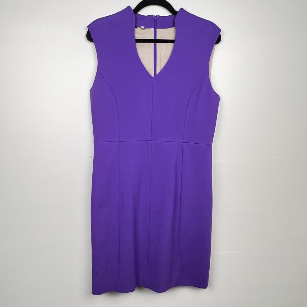 4 Collective 4C Women's Purple Sleeveless Sheath Dress - Size 12